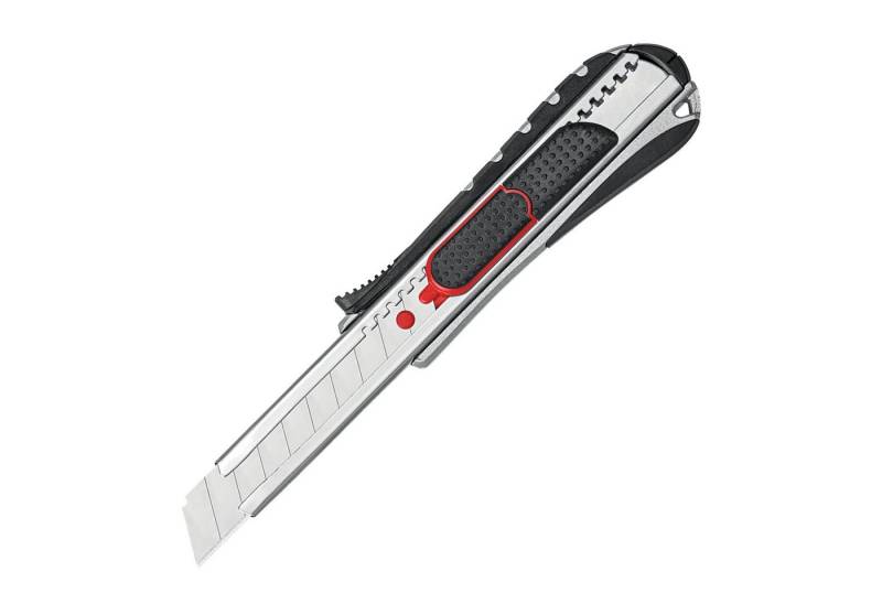 WEDO Cutter, (Packung, 10 St., Cutter inkl. Abbrechklinge), Cuttermesser Safety 2 in 1 787018 18 mm Abbrechklinge silber 10 Stück von WEDO