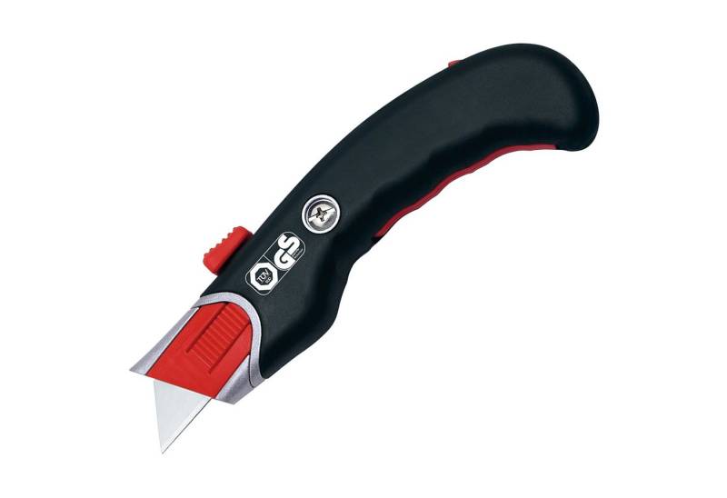 WEDO Cutter, (Packung, 4 St., Cutter inkl. Trapezklinge & 5 Ersatzklingen), Cuttermesser Safety Premium 78815 19 mm Trapezklinge schwarz 4 Stück von WEDO