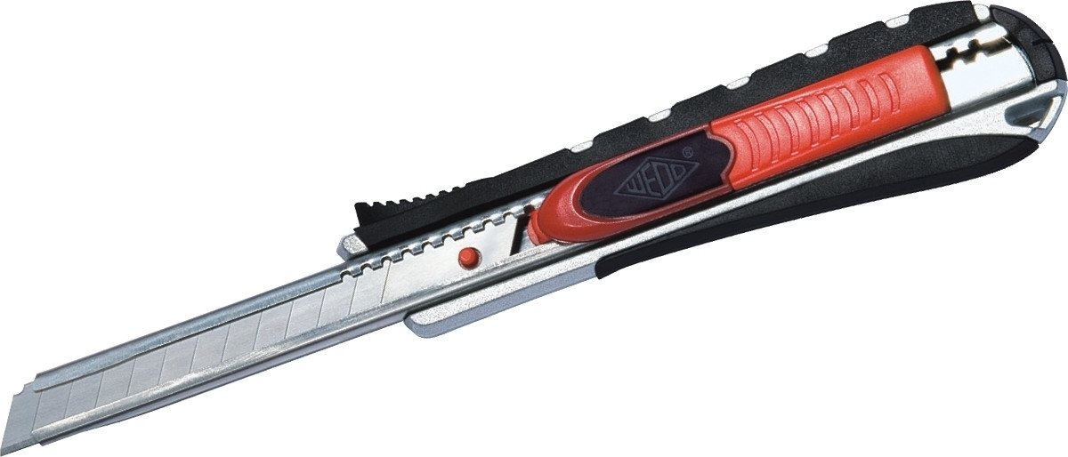 WEDO Cutter Cutter 2-in-1 9mm schwarz/rot (12 Stück) von WEDO