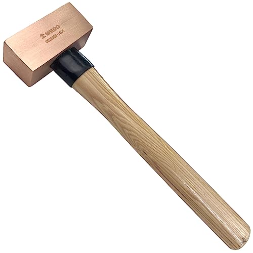 WEDO Kupferhammer,Schlosser-Hammer mit Holzgriff,500g Kupfer Fäustel,Länge 300mm,Trockenbauhammer,Stemmhammer,Abbruchhammer,Robuster Stiel,langlebig,Korrosionsschutz Vorschlaghammer von WEDO