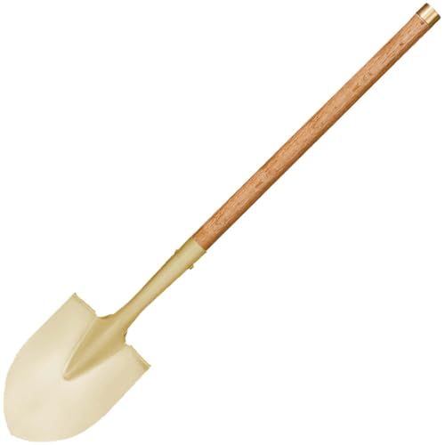 WEDO Funkenfreie Schaufel mit langem gebogenem Hals, Rundspitze, Transferschaufel, 86,4 cm langer Holzgriff mit Bronze-Reifen, Sicherheitsgrabwerkzeug, Aluminiumbronze, DIN-Standard, BAM- und WEDO Funkenfreie Schaufel mit langem gebogenem Hals, Rundspitze, Transferschaufel, 86,4 cm langer Holzgriff mit Bronze-Reifen, Sicherheitsgrabwerkzeug, Aluminiumbronze, DIN-Standard, BAM- und von WEDO