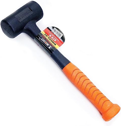 WEDO Schonhammer,1125g Gummihammer,Länge 360mm,Kunststoffhammer,rückschlagfrei,Rückschlagfreier Schonhammer für Innenausbau,Montagearbeiten, Kfz-Reparatur,Maschinenbau von WEDO