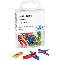 WEDO Kunststoff-Dekoklammern mehrfarbig Mini-Clips 10 St. von WEDO