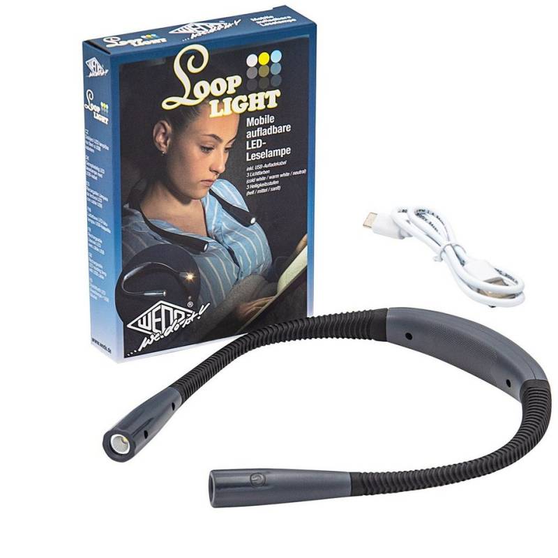 WEDO LED Taschenlampe Looplight die mobile LED-Leselampe mit 3 Lichtfarben und Helligkeitss von WEDO