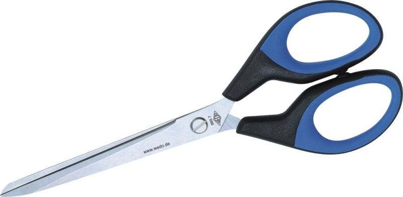 WEDO Papierscheren Schere Softcut 18,0 cm schwarz/blau (10 Stück) von WEDO