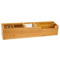 WEDO Schreibtisch-Organizer Bambus braun Bambus 4 Fächer 31,8 x 6,8 x 6,0 cm von WEDO