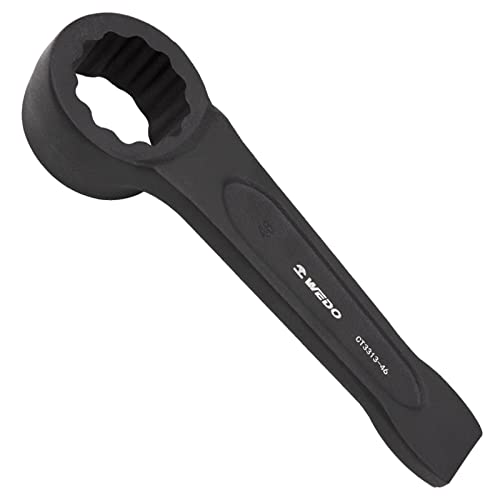 WEDO Spezialstahl Schlag-Ringschlüssel, Konvexer Ringschlüssel, Heavy-Duty-Design für Starkes Drehmoment, Einmalig Gesenkgeschmiedet,55 * 267mm von WEDO