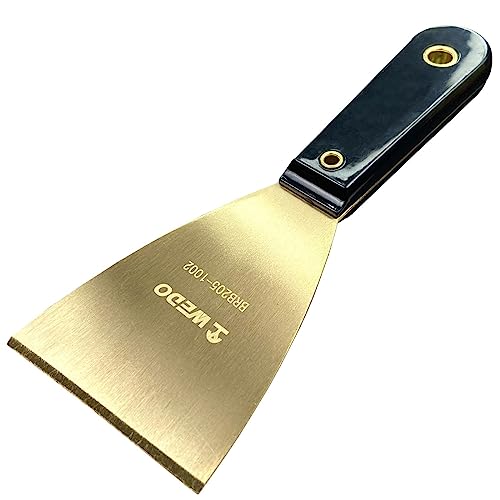 WEDO Trockenbau Breitspachtel mit Gummigriff Profi Spachtel Werkzeug Malerspachtel Klinge aus Messing Tapetenspachtel, 75mm*200mm WEDO Trockenbau Breitspachtel mit Gummigriff Profi Spachtel Werkzeug Malerspachtel Klinge aus Messing Tapetenspachtel, 75mm*200mm von WEDO