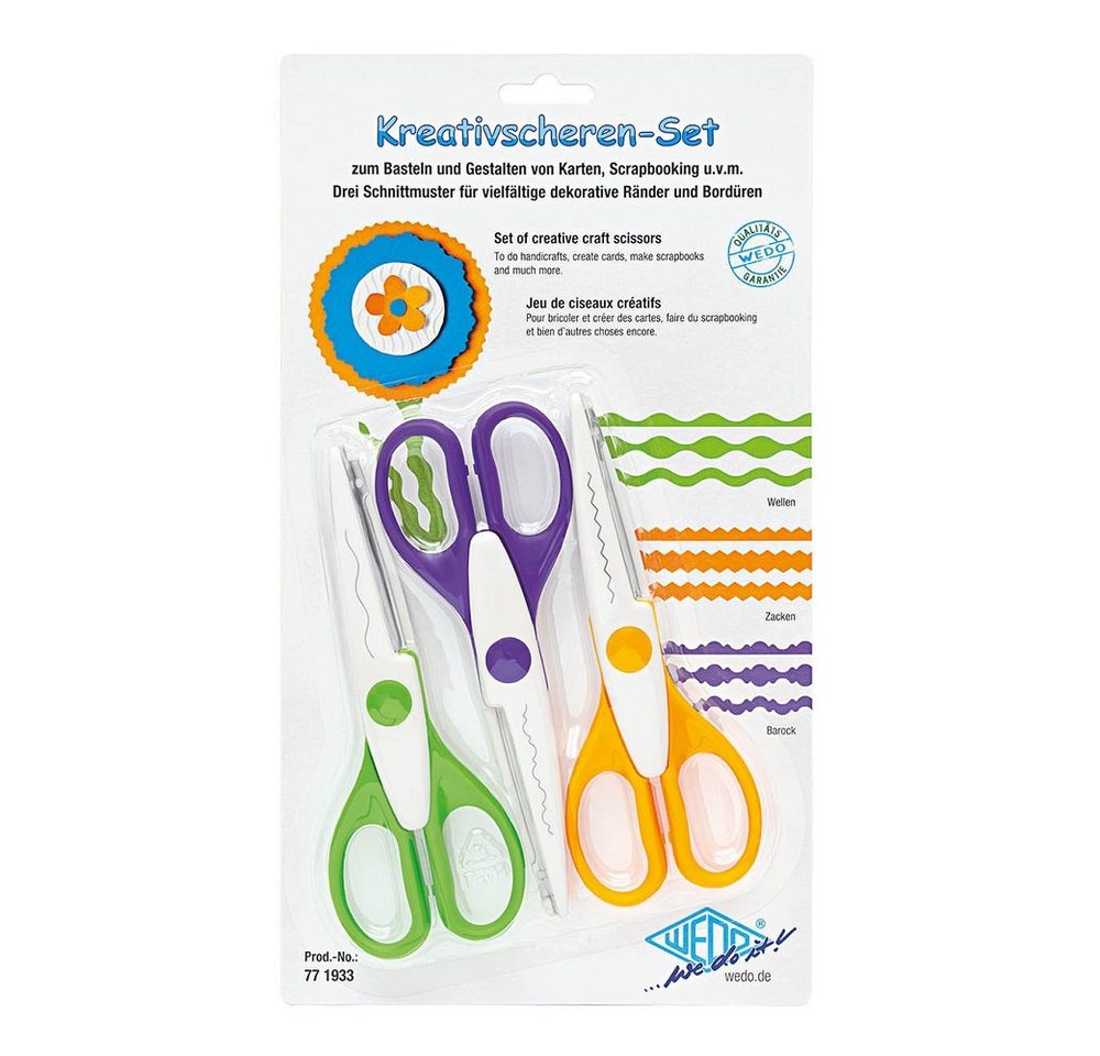 WEDO Universalschere WEDO® 771933 Kreativscheren-Set farbsortiert - 3 S von WEDO