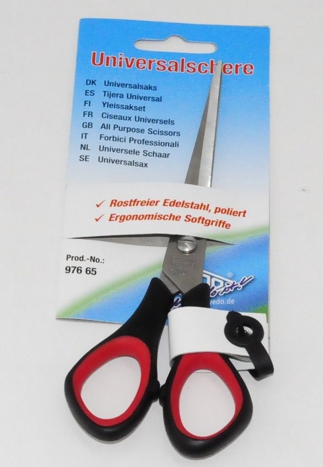 WEDO Universalschere WEDO Soft-Schere 16cm schwarz/rot von WEDO