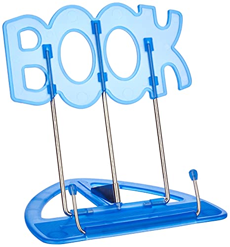 Wedo 21119903 Leseständer Book (aus Kunststoff, stufenlos verstellbar, vernickelte Bügel) blau, 31 x 17,5 x 0,5 von WEDO