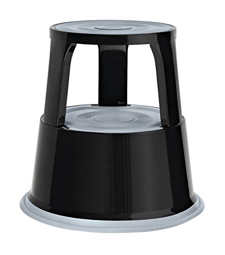 WEDO Metall-Kickstool mit Rollen – robuster Rollhocker aus Stahl mit Federrollen & rutschfester Trittfläche, Made in Germany, 150 kg Tragkraft von WEDO