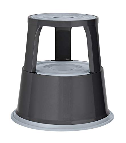 WEDO Metall-Kickstool mit Rollen – robuster Rollhocker aus Stahl mit Federrollen & rutschfester Trittfläche, Made in Germany, 150 kg Tragkraft von WEDO