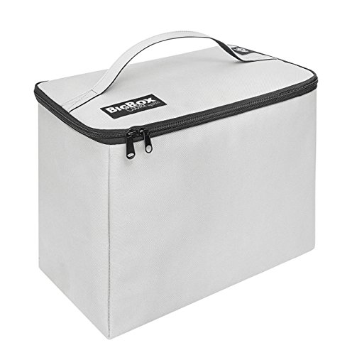 Wedo 582520 BigBox Cooler Kühltasche (Polyester, Volumen: 16.5 l, Thermo-Isolierung, 2 Reißverschlüsse) hellgrau von WEDO