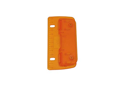 Wedo 67806 Taschenlocher (Kunststoff zum Abheften für 8 cm Lochung, 2 fach, mit 12 cm Skala) orange von WEDO