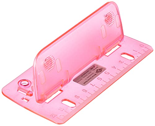 Wedo 67809 2fach Taschenlocher (Kunststoff zum Abheften für 8 cm Lochung, mit 12 cm Skala) pink von WEDO