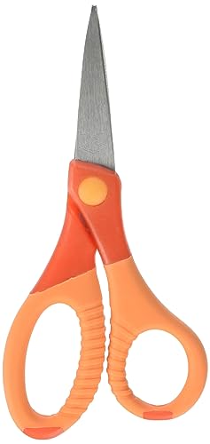 Wedo 773506 Bastelschere (Gripy 5 Zoll spitz, aus rostfreiem Edelstahl, 13 cm) orange von WEDO