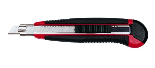 Wedo 78409 Profi-Cutter Auto-Load (Klingenführung, aus Metall, 9 mm) rot/schwarz, 3 Stück von WEDO