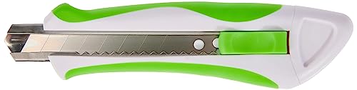 Wedo 7892118 Cutter Comfortline (mit Softgriff inklusive 2 Klingen, 18 mm) grün/weiß von WEDO