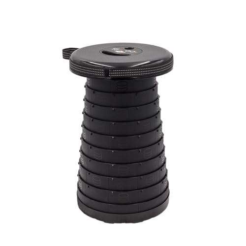 Wedo SITTOGO NXT PP Teleskophocker Camping-Hocker TÜV & GS geprüft | verbesserte dritte Generation Gewicht 1,06 kg Tragkraft 150 kg Farbe schwarz von WEDO