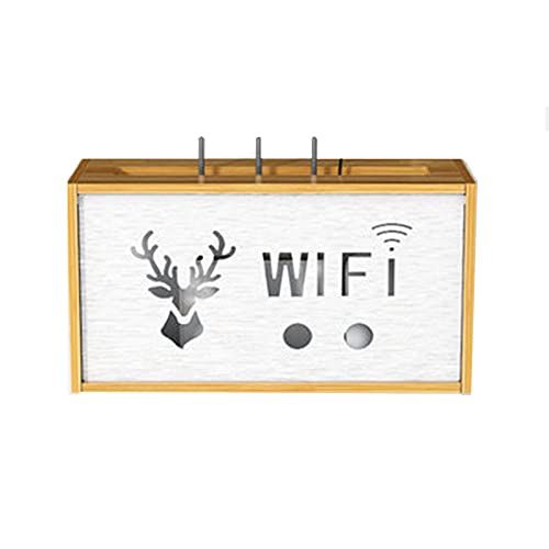 WEDSFC Wand Montage WiFi Router Aufbewahrungsboxen Holz, Router Regal, WLAN Box Wand, Kabel Verstecken Box, Kabelbox Groß, Schreibtisch Kabelmanagement Box Wood,35 * 19 * 11cm WEDSFC Wand Montage WiFi Router Aufbewahrungsboxen Holz, Router Regal, WLAN Box Wand, Kabel Verstecken Box, Kabelbox Groß, Schreibtisch Kabelmanagement Box Wood,35 * 19 * 11cm von WEDSFC