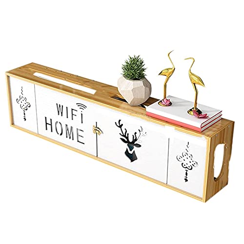 WEDSFC Wand Montage WiFi Router Aufbewahrungsboxen Holz, Router Regal, WLAN Box Wand, Kabel Verstecken Box, Kabelbox Groß, Schreibtisch Kabelmanagement Box Wood,73 * 12 * 20cm WEDSFC Wand Montage WiFi Router Aufbewahrungsboxen Holz, Router Regal, WLAN Box Wand, Kabel Verstecken Box, Kabelbox Groß, Schreibtisch Kabelmanagement Box Wood,73 * 12 * 20cm von WEDSFC