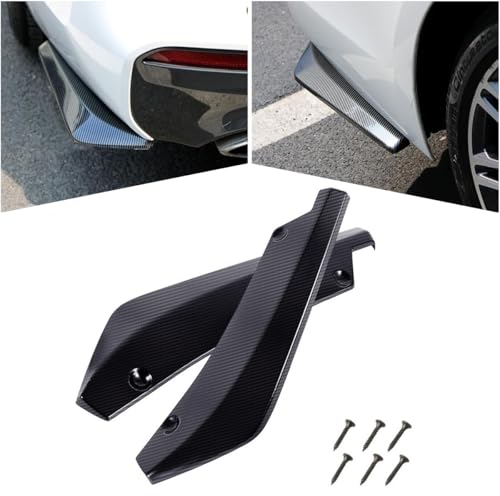 WEDSLK 2 Stück Auto Heckschürze Spoiler Stoßstange Abdeckung Splitter für BMW F10 5 Series F07 5GT F12 6 Series F01 7 Series F25 X3 F26 X4 F15 X5 F16, Wrap Angle Spoiler Mit 6 Schrauben von WEDSLK