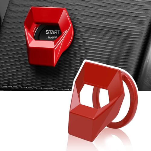 WEDSLK Auto Startknopf Abdeckung für Ford Transit 3-Sitzer, 3D Stil ZüNdknopf Schalter Abdeckung, Kratzfeste Tasten Dekoration,B/Red WEDSLK Auto Startknopf Abdeckung für Ford Transit 3-Sitzer, 3D Stil ZüNdknopf Schalter Abdeckung, Kratzfeste Tasten Dekoration,B/Red von WEDSLK