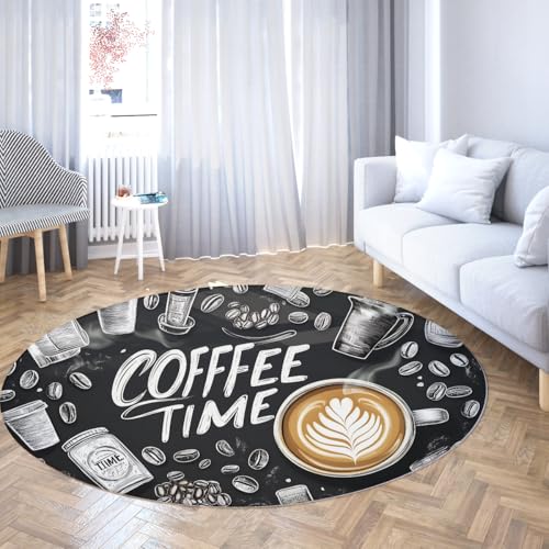Kaffee Themenbereich Teppiche Waschbarer Teppich Großes Wohnzimmer Schmutzabweisender Tafeldruck rutschfest Niedriger Flor Weich für Schlafzimmer Nachttisch Innenküche Esszimmer Cafe Schwarz 180cm Kaffee Themenbereich Teppiche Waschbarer Teppich Großes Wohnzimmer Schmutzabweisender Tafeldruck rutschfest Niedriger Flor Weich für Schlafzimmer Nachttisch Innenküche Esszimmer Cafe Schwarz 180cm von WEECHAINGE