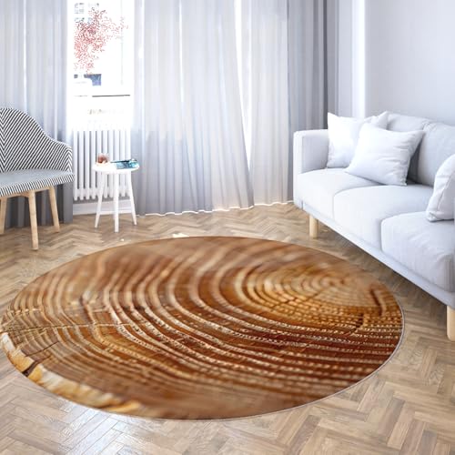Runder vorderer Veranda Teppich Holz Textur Druck waschbarer weicher Teppich Rutschfester schmutzabweisender Kreis Schlafsaalteppiche für Schlafzimmer Kinderzimmer Kinder Baby Zimmer 60cm Runder vorderer Veranda Teppich Holz Textur Druck waschbarer weicher Teppich Rutschfester schmutzabweisender Kreis Schlafsaalteppiche für Schlafzimmer Kinderzimmer Kinder Baby Zimmer 60cm von WEECHAINGE