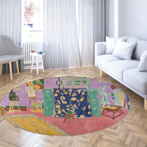 Studio Kimono Area Teppich 60cm Wohnzimmer waschbar faltbar Nicht haarend dünner Kreis kleine Teppiche für Schlafzimmer Ankleidebereich Künstler Lesen Alkoven Waschtisch Ecke Wohnung Studio Kimono Area Teppich 60cm Wohnzimmer waschbar faltbar Nicht haarend dünner Kreis kleine Teppiche für Schlafzimmer Ankleidebereich Künstler Lesen Alkoven Waschtisch Ecke Wohnung von WEECHAINGE