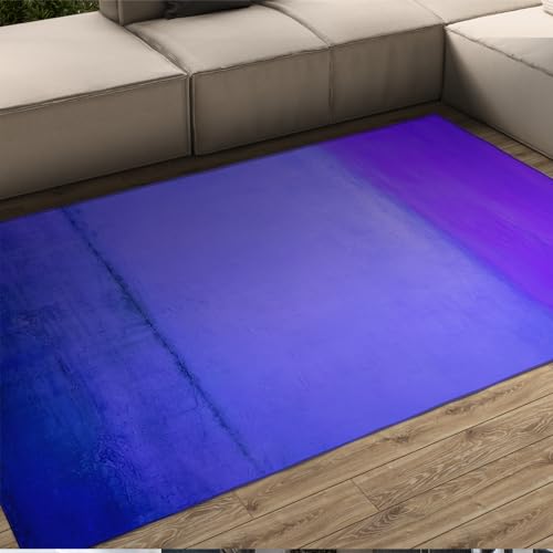 WEECHAINGE Blau-Lila Bereich Teppiche Schlafzimmer Wohnzimmer Küche Wurf Teppiche Teppich Mark Rothko Stil Fußmatte Waschbare Badezimmer Fußmatten 150x240cm von WEECHAINGE
