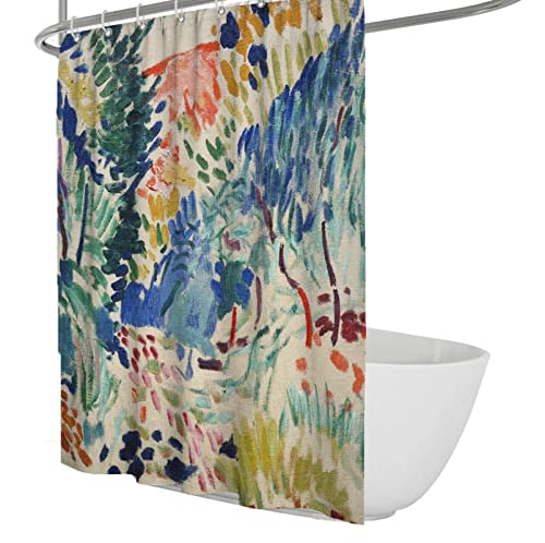WEECHAINGE Fauvismus Abstrakte Kunst Duschvorhang Matisse Stil Impressionismus Badewannenvorhänge für Dusche und Badewanne Extra Lang Weicher Stoff B120xL180cm WEECHAINGE Fauvismus Abstrakte Kunst Duschvorhang Matisse Stil Impressionismus Badewannenvorhänge für Dusche und Badewanne Extra Lang Weicher Stoff B120xL180cm von WEECHAINGE