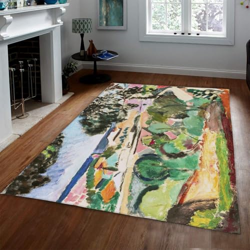 WEECHAINGE Hillside Garden Path Esszimmerteppich 80x150cm Waschbare schmutzabweisende rutschfeste Indoor Veranda Teppiche für unter dem Sofa Medienraum Studio Apartment Eingangsbereich Vorraum von WEECHAINGE