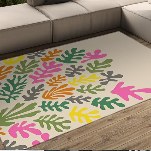 WEECHAINGE Matisse Style The Sheaf Artwork Area Teppich Mehrfarbig Weicher Flanell Fußmatten Dekorativer Home Office Eingang Willkommensteppich Waschbar 120x240cm von WEECHAINGE