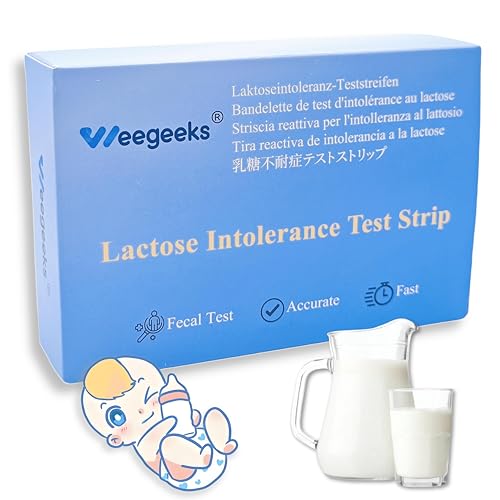Weegeeks Laktoseintoleranz-Test Laktase-Aktivitäts-Test-Kit - zuverlässig, schnell und einfach zu Hause zu verwenden. Geeignet für verschiedene Personengruppen Weegeeks Laktoseintoleranz-Test Laktase-Aktivitäts-Test-Kit - zuverlässig, schnell und einfach zu Hause zu verwenden. Geeignet für verschiedene Personengruppen von WEEGEEKS