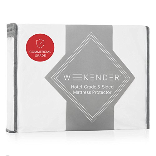 WEEKENDER Hochwertiger Matratzenschoner in handelsüblicher Qualität, 5-seitig, wasserdicht, für hohe Hitze und Trockner, verstärkte Nähte, Queensize, weiß WEEKENDER Hochwertiger Matratzenschoner in handelsüblicher Qualität, 5-seitig, wasserdicht, für hohe Hitze und Trockner, verstärkte Nähte, Queensize, weiß von WEEKENDER