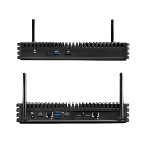 Intel BKCMCR1ABB NUC Rugged Chassis Dual LAN Element Fanless Mini PC Industrial Computer (Intel Core i7-8665U, 8GB RAM + 1TB SSD) von WEELIAO