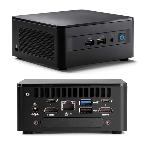 Intel NUC12WSHi5 Mini-PC, Core i5-1240P der 12. Generation (12C/16T, bis zu 4,4G), Mini-Desktop, 8 GB RAM, 256 GB SSD von WEELIAO