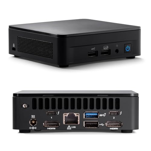 Intel NUC 12 Pro NUC12WSKv5 Mini-Desktop-Computer, Core i5-1250P der 12. Generation (12C/16T, bis zu 4,4 G) mit vPro-Technologie, Mini-PC 8 GB RAM und 256 GB SSD, Windows 11 Pro, unterstützt 4K Quad von WEELIAO