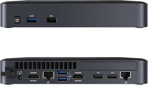 Intel NUC Chassis Element Dual LAN Mini PC Industrial Computer Intel Core i7-8665U 4-core/8-thread vPro Processor with 8GB RAM LPDDR3 (8GB LPDDR3+ 128GB SSD) von WEELIAO