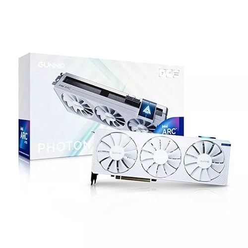 WEELIAO GUNNIR Intel Arc A770 Photon 16GB OC GDDR6 2400MHz Triple Fan White Grafikkarte (256-Bit, PCIe 4.0, HDMI/DisplayPort, unterstützt 4k) von WEELIAO