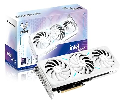 WEELIAO MAXSUN Intel Arc B580 12G iCraft White Grafikkarte, 2670 ~ 2850 MHz Grafikkarte, 12 GB 192-Bit GDDR6, PCIE4.0, 1 HDMI2.1a, 3 DP2.1, 3 Lüfter WEELIAO MAXSUN Intel Arc B580 12G iCraft White Grafikkarte, 2670 ~ 2850 MHz Grafikkarte, 12 GB 192-Bit GDDR6, PCIE4.0, 1 HDMI2.1a, 3 DP2.1, 3 Lüfter von WEELIAO