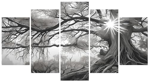 5D Diamond Art Painting 5-teiliger Diamant Painting Bilder Baum grau Diamond Painting Kinder Erwachsene Bastelset DIY Voll Set Diamond Painting mit Zubehor, für Home Décor Mädchen 125x75cm E-9664 5D Diamond Art Painting 5-teiliger Diamant Painting Bilder Baum grau Diamond Painting Kinder Erwachsene Bastelset DIY Voll Set Diamond Painting mit Zubehor, für Home Décor Mädchen 125x75cm E-9664 von WEEPEF