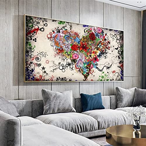 Diamant Painting Abstrakte Blumen Bilder 50x100cm 5D Diamond Painting Set Diamond Painting Kinder Mädchen DIY Voll Diamant Crystal Art Malen Nach Zahlen Erwachsene für Aesthetic Room Dekoration JF-331 von WEEPEF