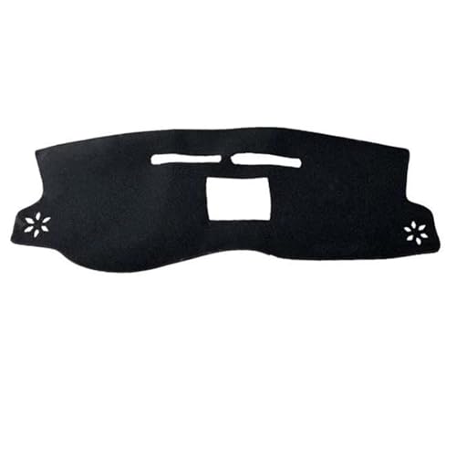 WEFOLCC Auto Dashboard Abdeckung Dash Board Matte Für R&enault Für Sandero 2013-2020 Teppich Pad Sonnenschirm Cape Kissen Armaturenbrett-Matte(Color:Schwarz,Größe:Left Hand Drive) von WEFOLCC