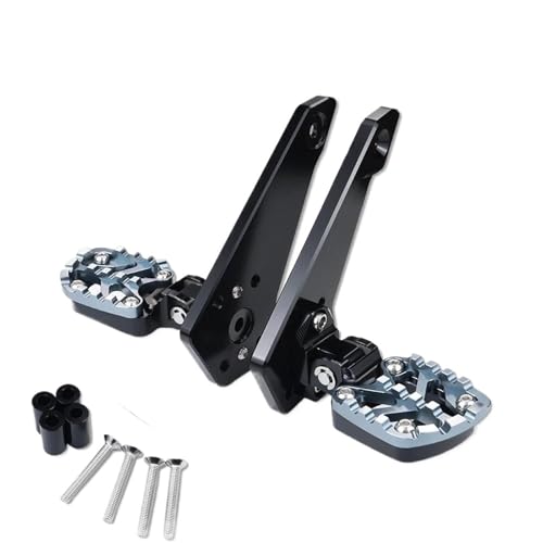 WEFOLCC Für XADV750 2021 2022 2023 2024 2025 Stand-up Riding Fußstütze Klappbare Fußrasten Beifahrer Fußpedal Motorrad Pedale(Titanium) von WEFOLCC