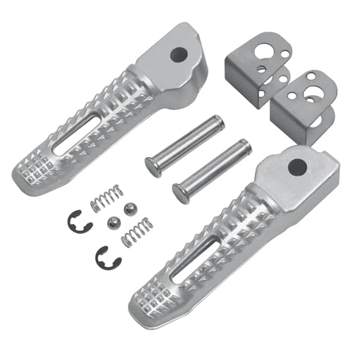 WEFOLCC Hintere Soziusfußrasten Fußrasten Für B&MW S1000RR 2009-2024 R Nine T P&URE 2017-2023 M1000RR 2020-2024 R1300GS 2022-2025 F900R 2025 Motorrad Pedale(Silber) von WEFOLCC