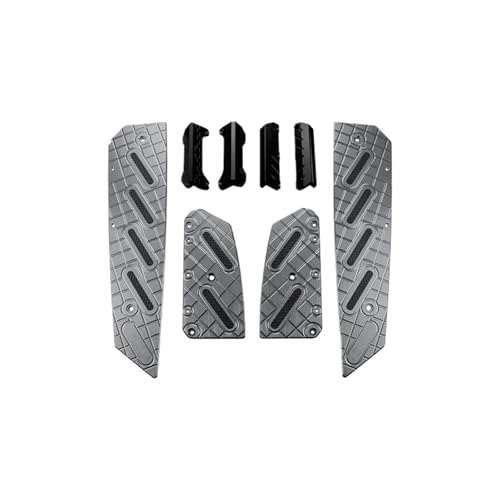 WEFOLCC Motorradzubehör Fußstütze Modifiziert Rutschfestes Trittbrett Footpad Pedalplatte Fußrasten Für NSS Forza 350 Motorrad Pedale(Titanium) von WEFOLCC