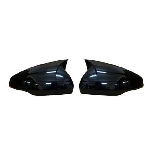 WEFOLCC Rückspiegel Abdeckung Stilvolle Rückspiegelabdeckungen Für VW Für Polo 6 MK6 AW GTI 2018 2019 2020 2021 Spiegelkappenschale Rückspiegelabdeckkappen(Schwarz) von WEFOLCC